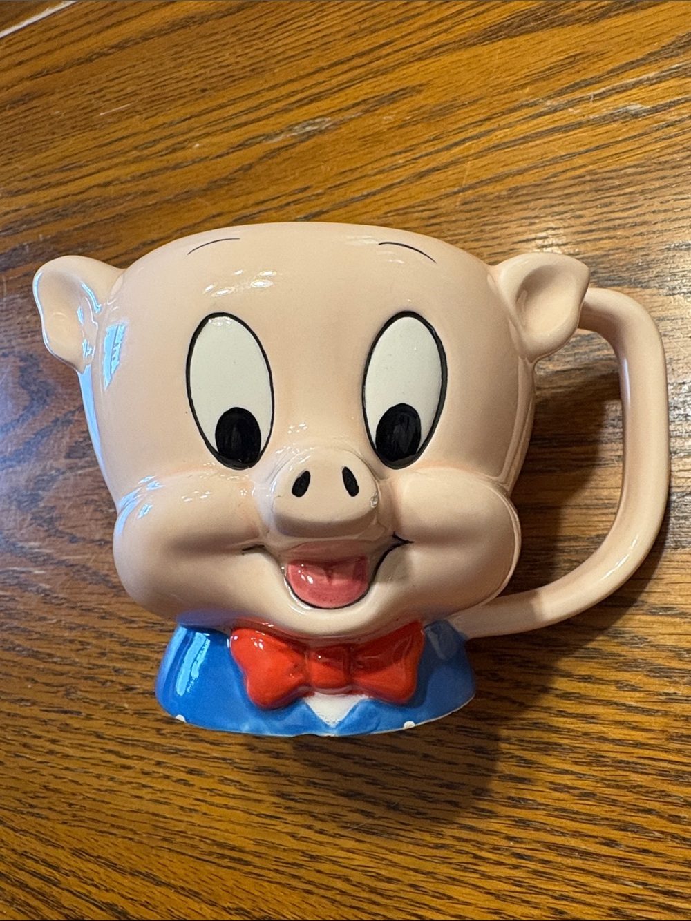 Vintage 1989 Porkey Pig Mug Warner Bros APPLAUSE
